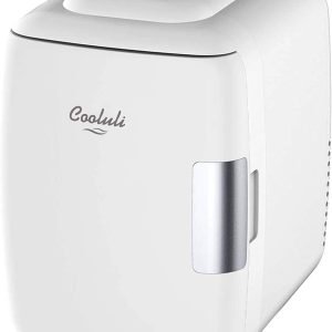 Celebrate with Us Anniversary Limited-Time & Limited-Quantity Deal AED 99.00د.إ：Cooluli Mini Fridge for Bedroom - Car, Office Desk & Dorm Room - Portable 4L/6 Can Electric Plug In Cooler & Warmer for Food, Drinks, Skincare Beauty & Makeup - 12v AC/DC & Exclusive USB Option