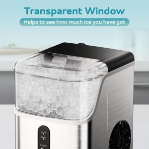 Celebrate with Us Anniversary Limited-Time & Limited-Quantity Deal AED 99.00د.إ：EUHOMY Nugget Ice Makers Countertop, Pebble Ice Maker Machine with 35lbs/24H Soft Ice, Self-Cleaning Sonic Ice Maker with Ice Scoop&Basket, Pellet Ice Maker for Home/Kitchen/Office